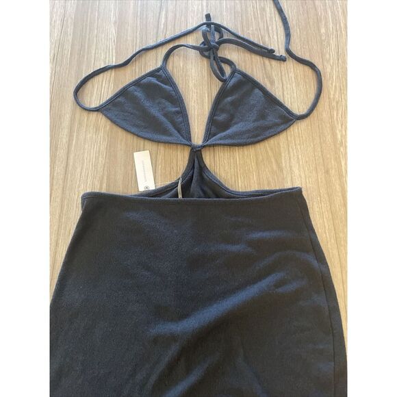 By Anthropologie Black Cutout Mini‎ Dress Size Medium MSRP $78 NWT - Picture 11 of 11